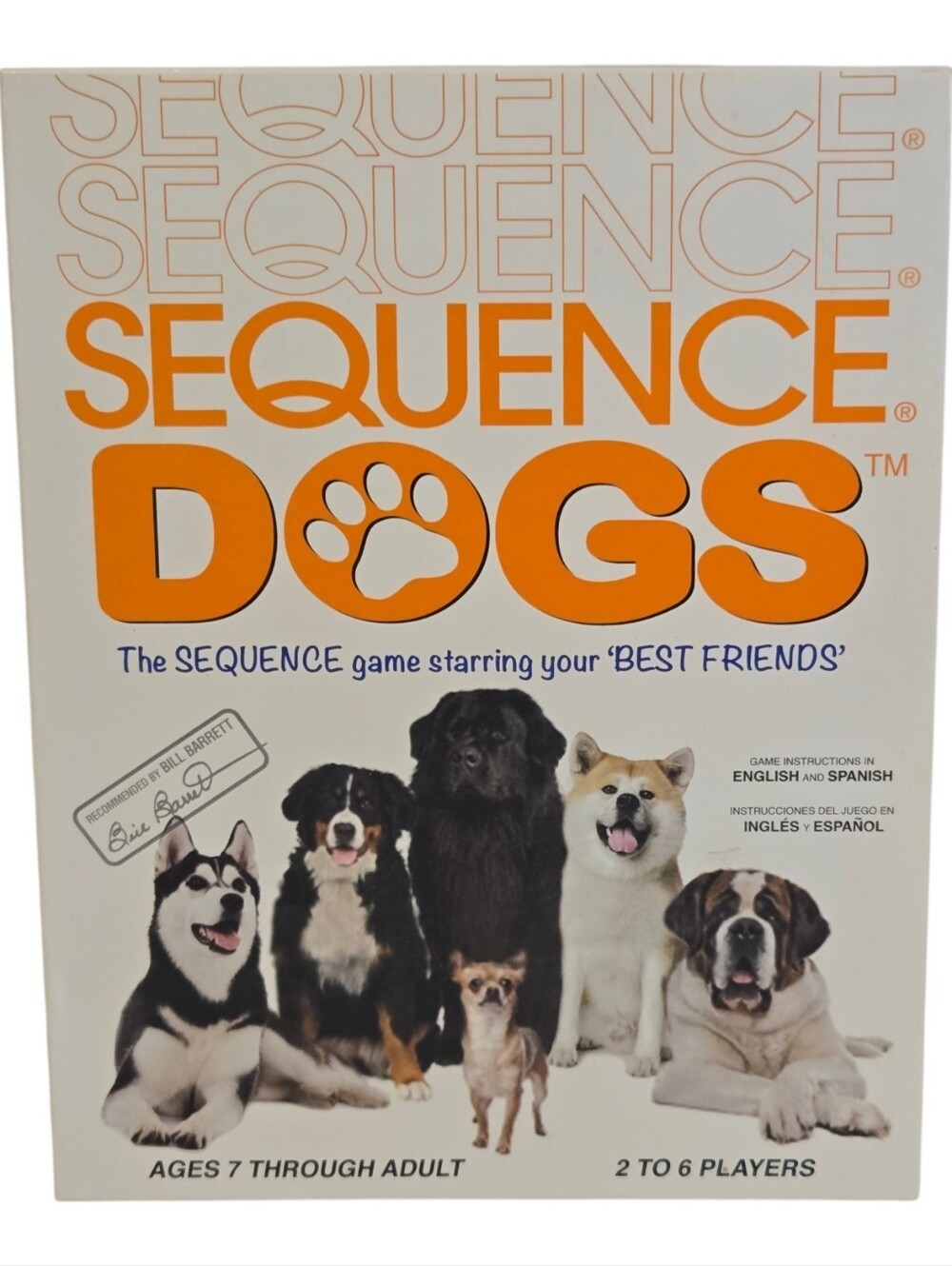 Sequence Dogs Jax 2013 Cards Board Game, English & Spanish Instructions COMPLETE